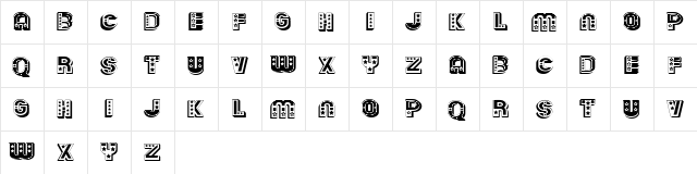 Terraces Regular  glyph index