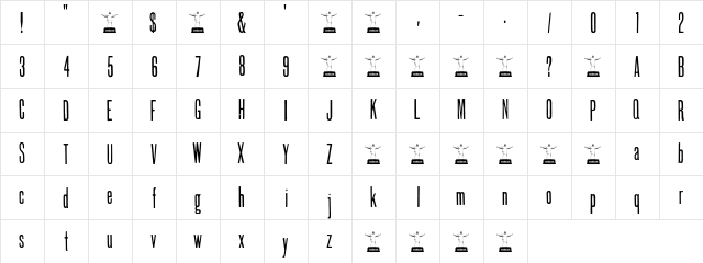 GodtoGranite Regular  glyph index