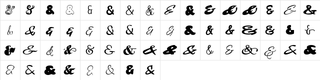 AmpersandCollection Regular  glyph index