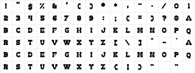 Zdyk Aries Regular  glyph index