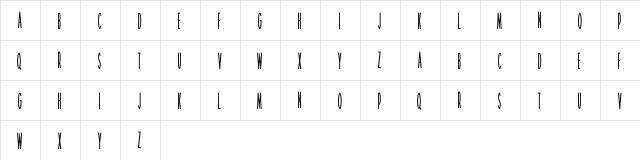 Patrice Stamp Demo Regular  glyph index
