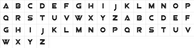 Viper Squadron Regular  glyph index