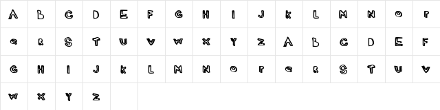 JustMarker Regular  glyph index