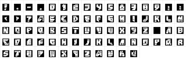 NeoPanSquares Regular  glyph index