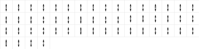 Jackrabbit's Bar & Grill Regular  glyph index