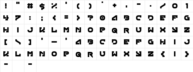 Green Strand Regular  glyph index