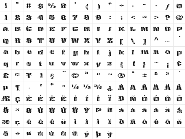 FZ BASIC 52 STRIPED EX Normal  glyph index