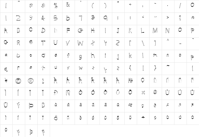 FZ HAND 22 HOLLOW Normal  glyph index
