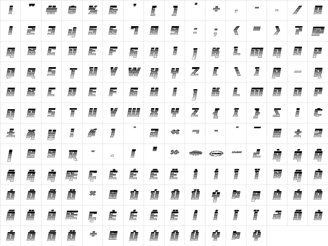 Dangerbot Chrome Regular  glyph index