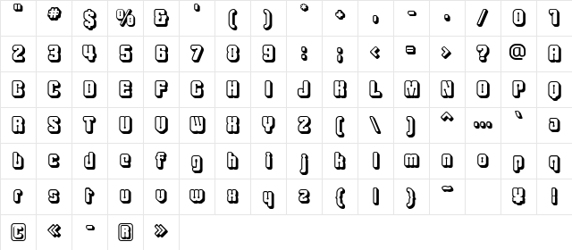 Clipershadow Regular  glyph index