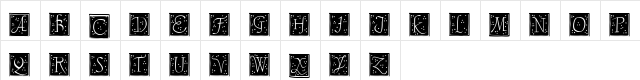 TaglienteInitials Medium  glyph index