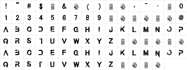The Last Call Regular  glyph index