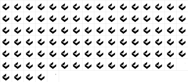 PrisonBricks Regular  glyph index