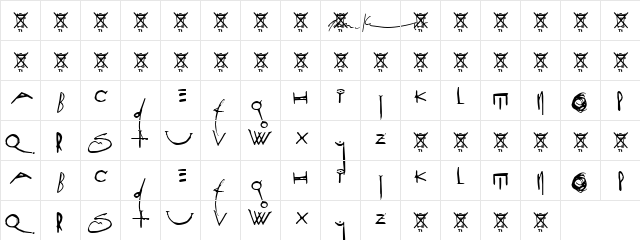 ApocataStasis Regular  glyph index