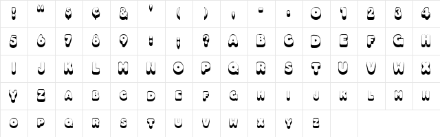 HotDog Medium  glyph index
