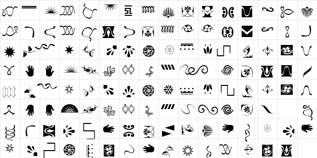 XRoomingHouse Regular  glyph index