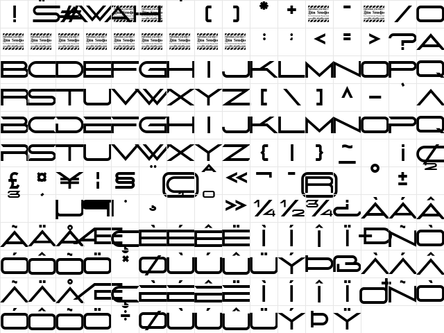 Sawah Personal Use Regular  glyph index