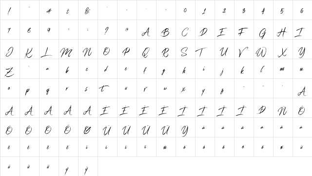 Connoisseurs Regular  glyph index