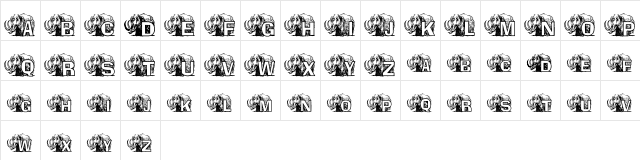 JNKWOOLY Regular  glyph index