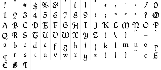 QuillPerpendicularRegular normal  glyph index
