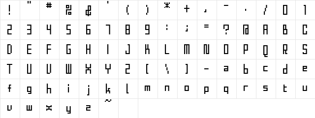 BM solid A11  glyph index