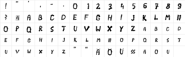 CaroMio Regular  glyph index