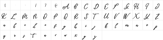 Mandymores Regular  glyph index