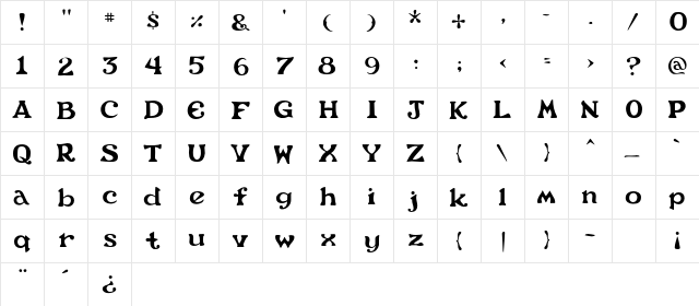 Flower Power Regular  glyph index