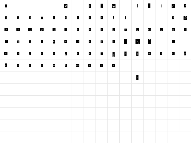 Otherman Regular  glyph index