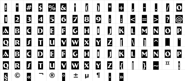 a_BremenCm Regular  glyph index