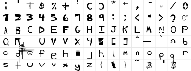 For There's Nothing Left Regular  glyph index