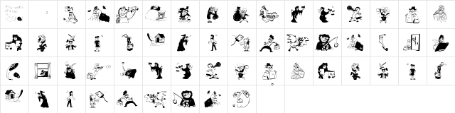 PeaceAndNightmares Regular  glyph index