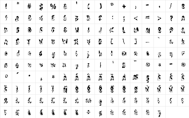 F2FZakkGlobe LT Std Regular  glyph index