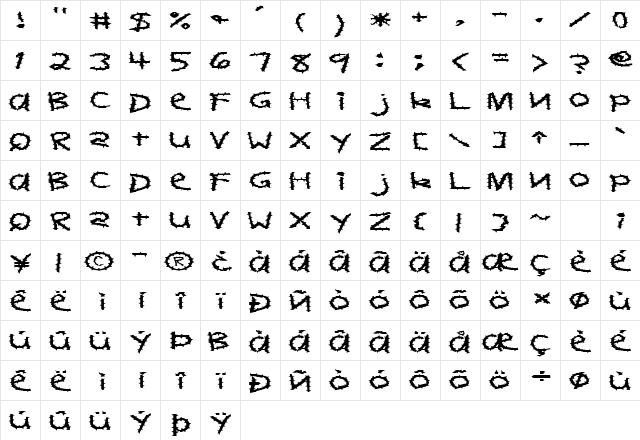 FZ HAND 11 SPIKED EX Normal  glyph index