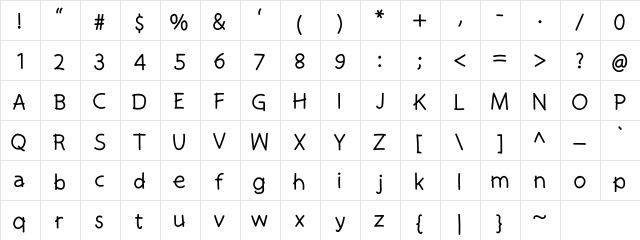 melunasi Regular  glyph index