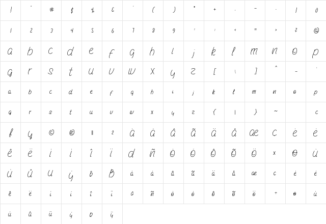 Archidlys One Regular  glyph index