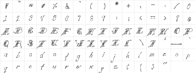 PC Kind Heart Regular  glyph index