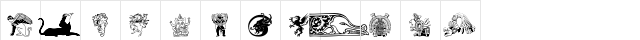 Mythology 1 Regular  glyph index