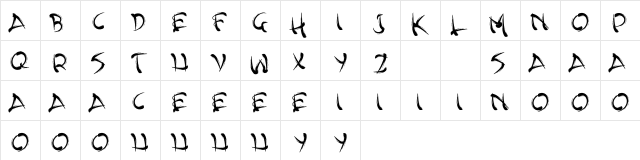 Yavato Demo Version Regular  glyph index