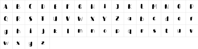 DeLumary Demo Regular  glyph index