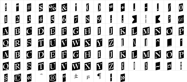 a_AntiqueTtlTrdCmUp Regular  glyph index