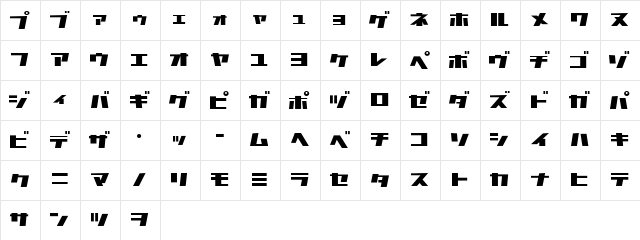 CommercialBreak Regular  glyph index