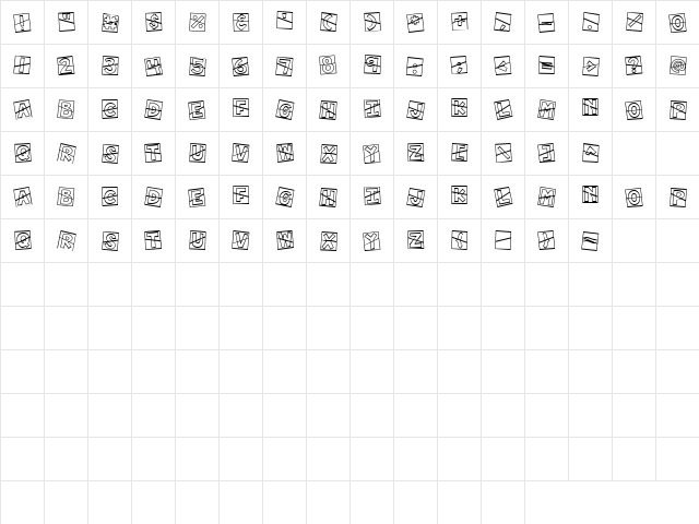 CK Split Box Regular  glyph index