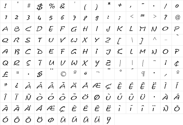 Ileobelix Regular  glyph index