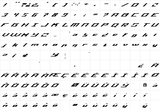 Operational Amplifier Regular  glyph index