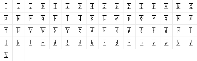 Snag Mag Regular  glyph index