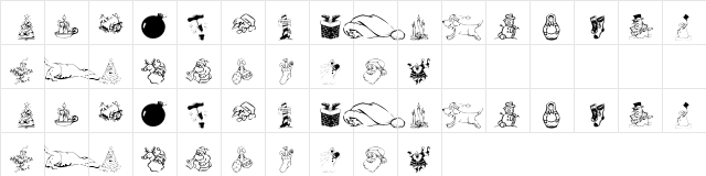 KR Christmas Dings 2004 Regular  glyph index