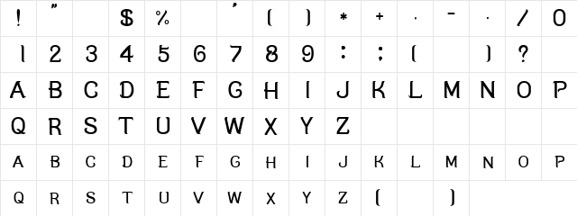 Ele Regular  glyph index
