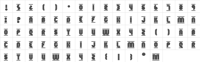 Fgroove SeventyEight  glyph index