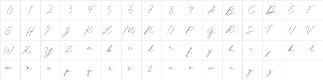 Idana Luisa Free Regular  glyph index